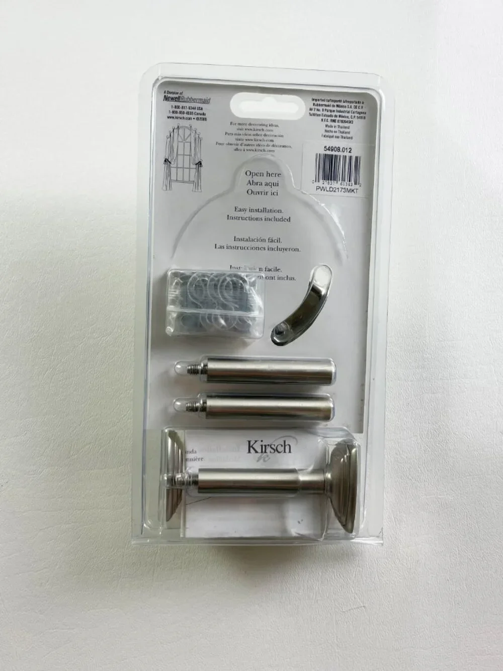 Kirsch Knob Tiebacks Satin Nickel 2 Pairs K36